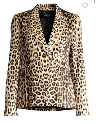 leopard blazer womens