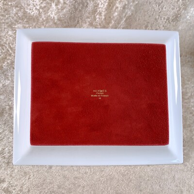 Hermes Change Tray Brandebourgs Vide Poche Ashtray Orange Red