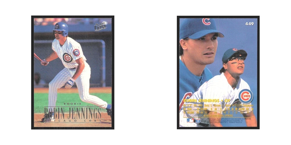 1996 Fleer Ultra Robin Jennings Cubs #449 - Image 3 of 3