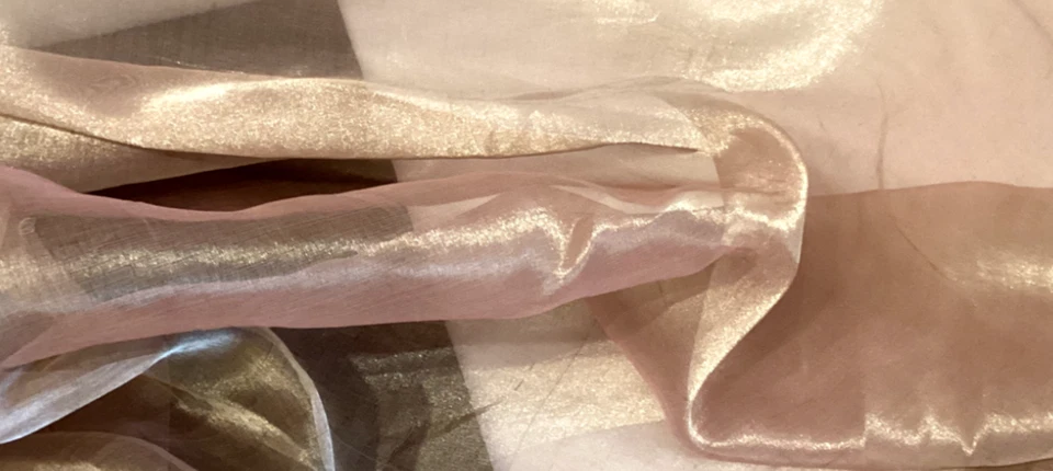 Lavender Sheer Voile 100% Silk Fabric 44” - Image 3 of 4