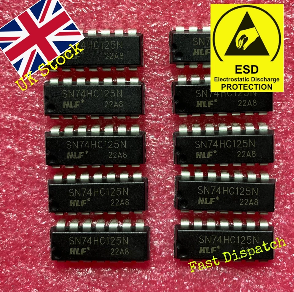 10pcs Deal SN74HC125 Quad Buffer With 3-state Output HLF Original Stock in UK