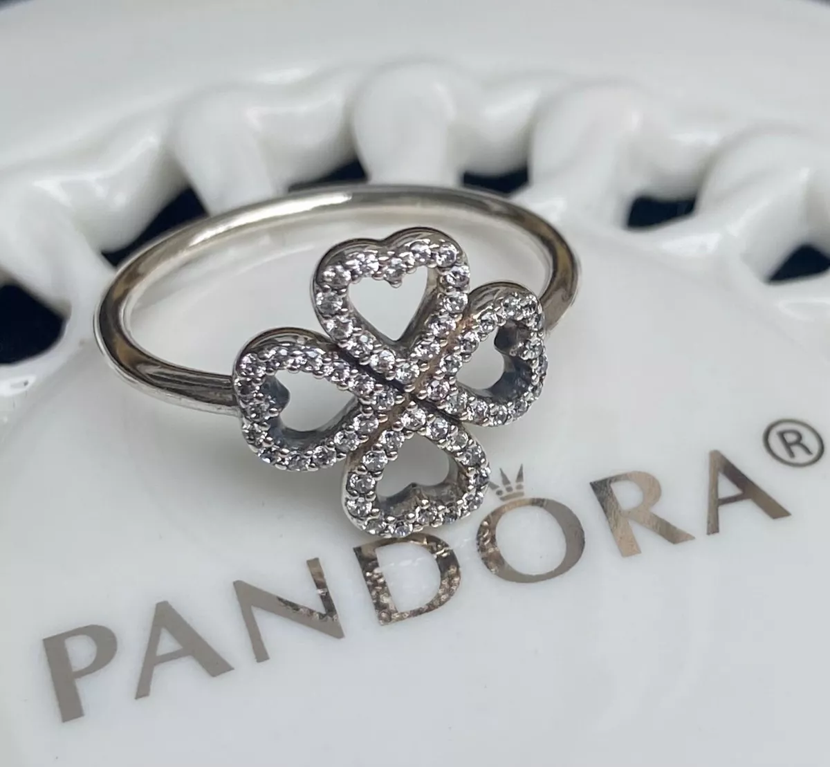 Authentic Pandora Petals of Love Ring 190978CZ 52 Size 6 eBay