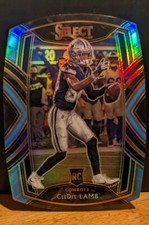 2020 Panini Select CEEDEE LAMB LIGHT BLUE PRIZM RC Club Level Rookie Card #257 . rookie card picture