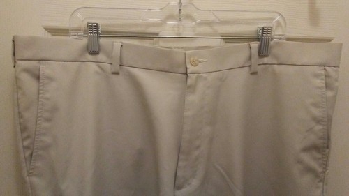 GRAND SLAM Performance Mens Sz 40 Golf Sports Flat Front Shorts Light Khaki - Picture 2 of 6