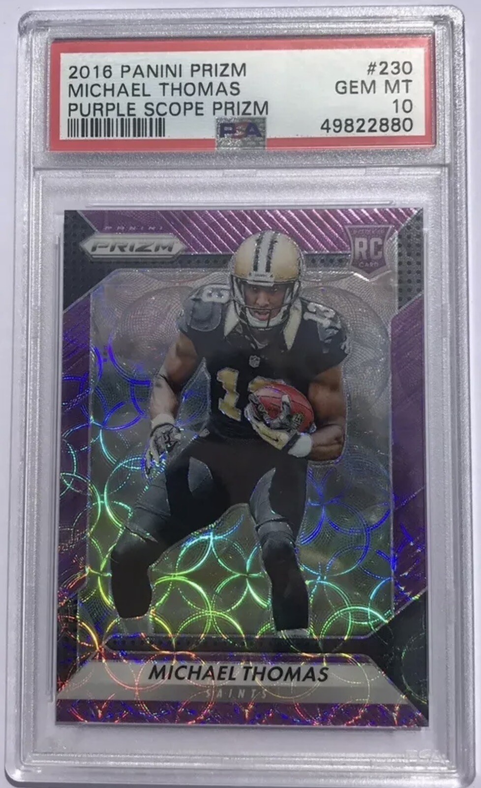 2016 Panini Purple Scope Prizm Michael Thomas /99 ROOKIE RC #230 PSA 10 GEM MINT