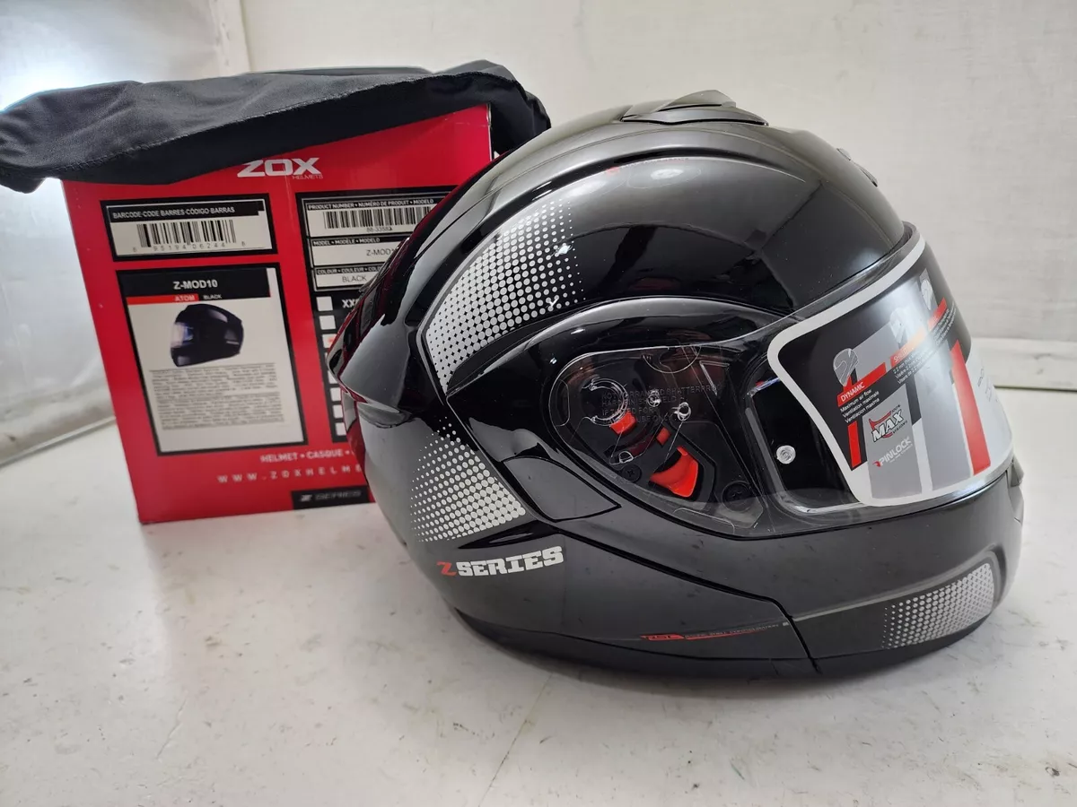 ZOX Z MOD10 Atom Modular Motorcycle Helmet Gloss Black Size S