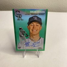 2023 Topps Chrome Platinum Anniv BRIAN SERVEN Green Refractor Auto RC #47/75
