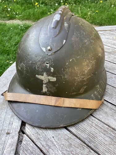 rare ww2 free french exiled forces original Adrian helmet or French resistance - Picture 3 of 13