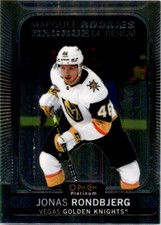 Jonas Rondbjerg 2021-22 O-Pee-Chee Platinum Marquee Rookies RC #283 Vegas Golden