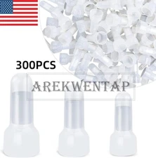 300PCS Closed End Crimp Cap Nylon Copper Core Electrical Wire Connector Terminal