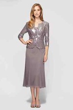 Alex Evenings Petite formal dress mother of the bride/groom two-piece size 6P