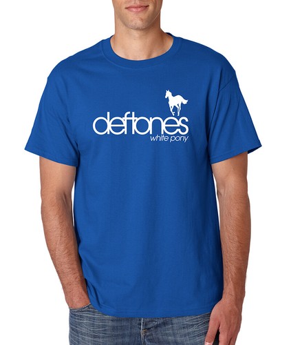Camiseta PONY BLANCA DEFTONES Hard Rock Band Álbum Clásico Logotipo S-6XL Camiseta de Algodón - Imagen 8 de 12