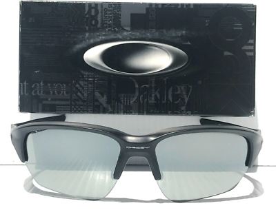 NEW Oakley FLAK BETA Matte Black POLARIZED Galaxy Chrome Sunglass