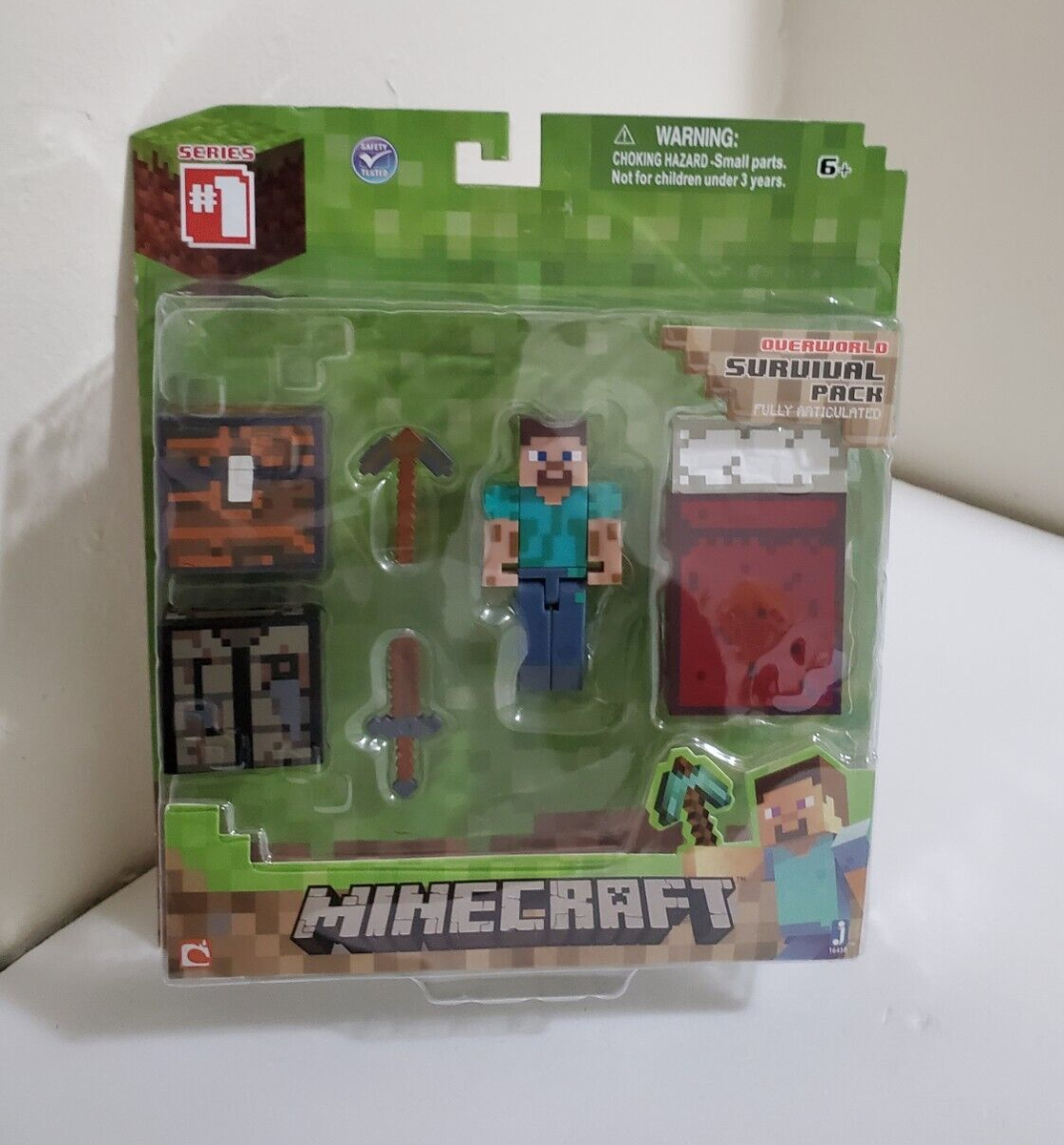 Minecraft Overworld Survival Pack, Steve, Series 1 Action Figure