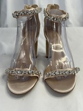Jewel Badgley Mischka Caroline Embellished Ankle-Strap Evening Sandals Size 9.5