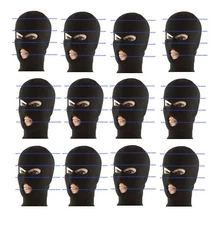 Wholesale Lot 12 PCS Face Mask 3 Holes Ski Sports Hats Cap Face Covers Headwraps