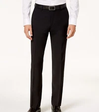 Calvin Klein Men's Black X Slim Fit Wool-Blend Suit Separate Pants Size 28W 29L