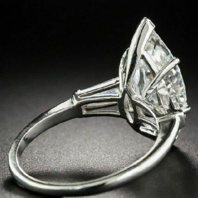 Women's Simulated Opal Marquise Statement Ring – 925 Sterling Silver, Size 10 - View #4