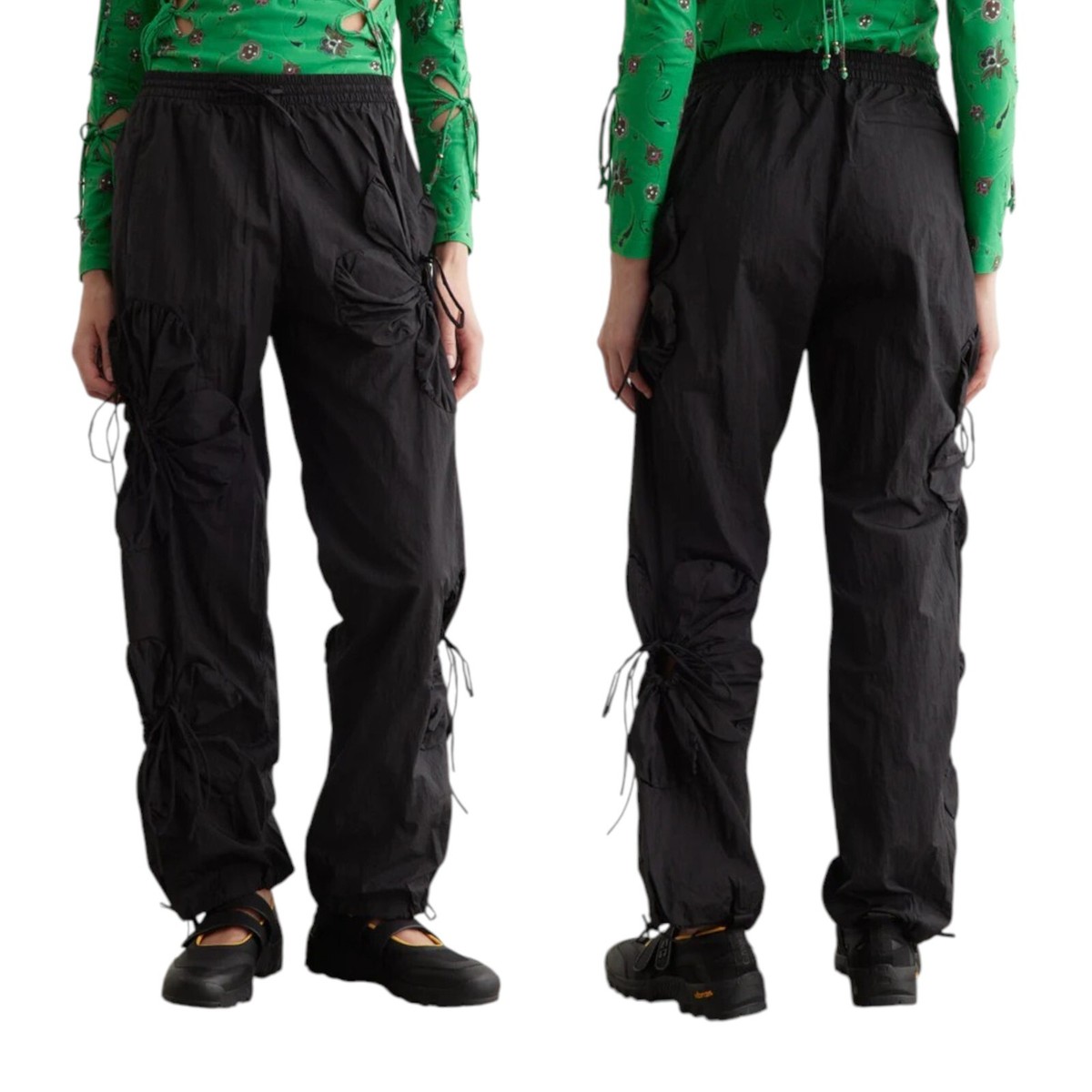 J.Kim Black Flower Pants SS22 Nylon XS | eBay J.Kim Black Flower Pants SS22 Nylon XS | eBay
