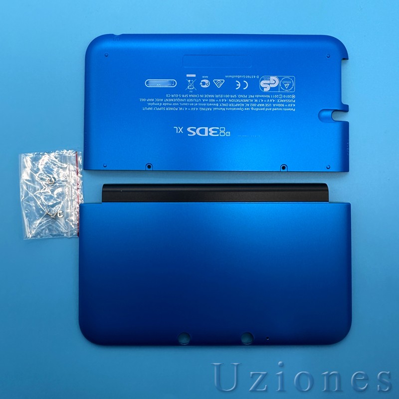 DIY for New3DSLL Extra Shells Housing Case Sun & Moon Edition Replacement, for New 3DS New3DS XL LL, 3DSXL 3DSLL Game Consoles, Customized Black Exterior Housing Covers 5PCS Faceplate Plates