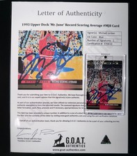 Michael Jordan Signed 1993 Upper Deck Mr. June #MJ8 Auto LOA GOAT Authentic RARE