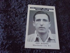 NEWS CHRONICLE MANCHESTER CITY FOOTBALL CARD K BARNES 1955