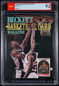 David Robinson May June 1990 Beckett Basketball Magazine #2 PSA 9.2 -FIRST COVER