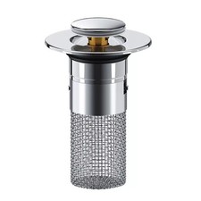 Sink Pop Up Plug Stopper Bathroom Drain Strainer with Filter Basket Odor Proof