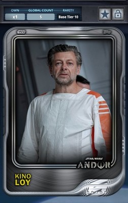 Topps Star Wars Card Trader 2025 Kino Loy T10 Tier 10 Base White 5cc DIGITAL