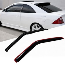 Window Visor Rain Guard 2pcs For Hyundai Elantra Coupe 2011-2016 Tape-on Smoke