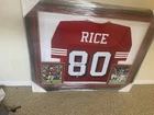 Jerry Rice Signed San Francisco 49ers #80 Football Jersey Framed Display NFL