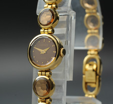 "N MINT" Vintage SEIKO Lassale 1E50-0129 Brown 14mm Women's Qz Watch From Japan