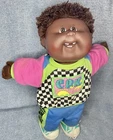 Vintage 1989 HM19 Cabbage Patch Kids Red Fuzzy Hair Brown Eyes Hasbro Outfit