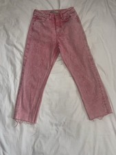 Zara Basic Z975 Denim Pink Ankle-Length Jeans