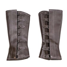 Charro Brown Polainas Espanolas Para Montar Leather Half Chaps