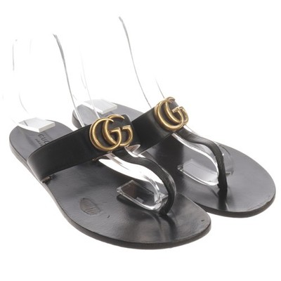Gucci Sandalen 37 EUR Schwarz Gut