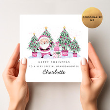 Personalised Christmas Card, Xmas Card For Grandson, Granddaughter