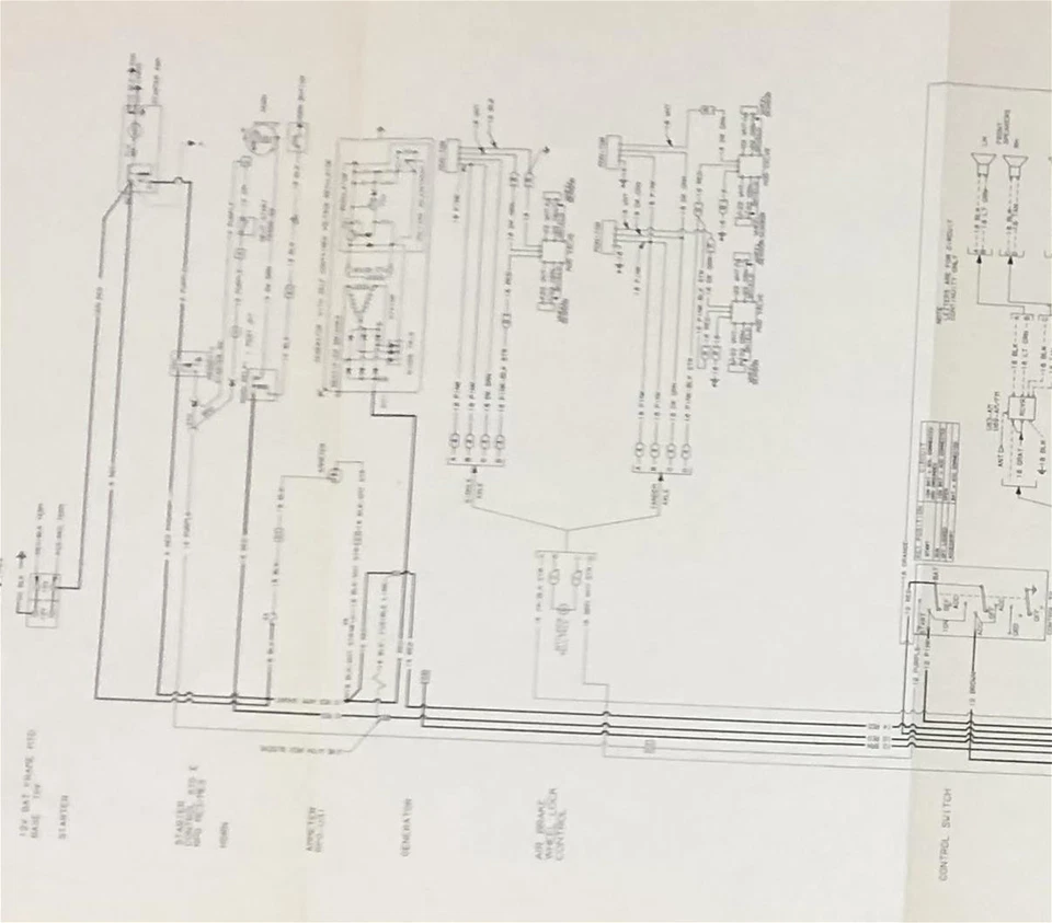 Schema Elettrico 1980 GMC Brigadier Chevy Bruin Camion Diesel Caterpillar 3208 - Immagine 2 di 3