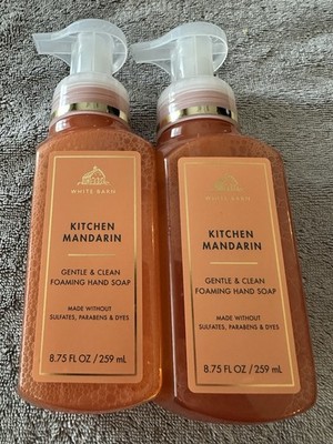 2 Bath & Body Works White Barn Kitchen Mandarin Foaming Hand Soap New