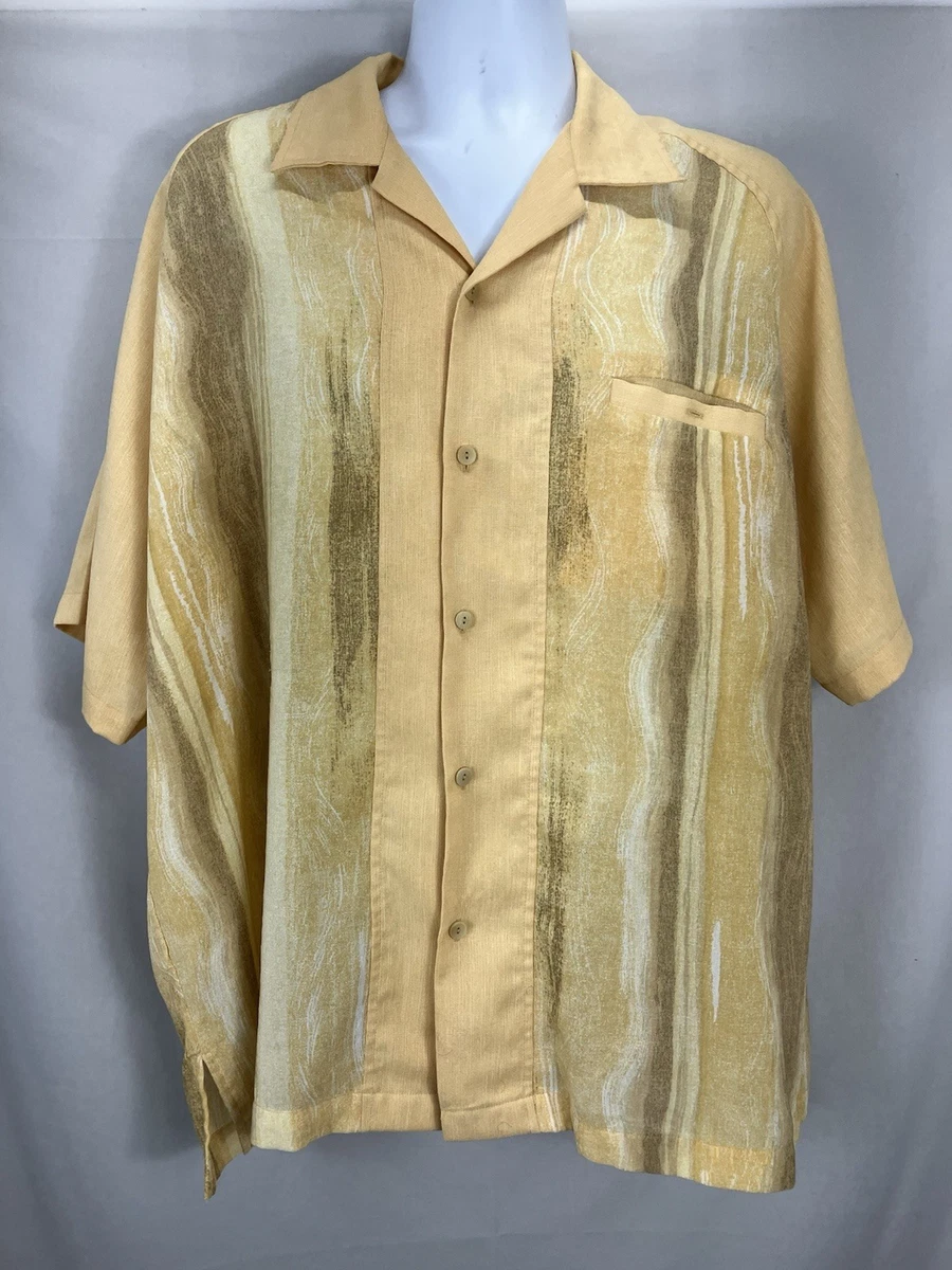 Chemise homme vintage manches courtes boutonnée devant Alan Stuart taille L