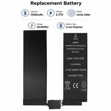 For iPad Pro 11 2nd Gen 2020 A2224 A2228 A2068 A2230 Battery Replacement 7540mAh