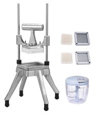 Commercial Vegetable Fruit Chopper 1/4″&3/8″ Blade Heavy Duty Professional Fo...