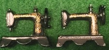 2 - Vintage Cast-iron Miniature Singer Sewing Machines (Doll House Items)