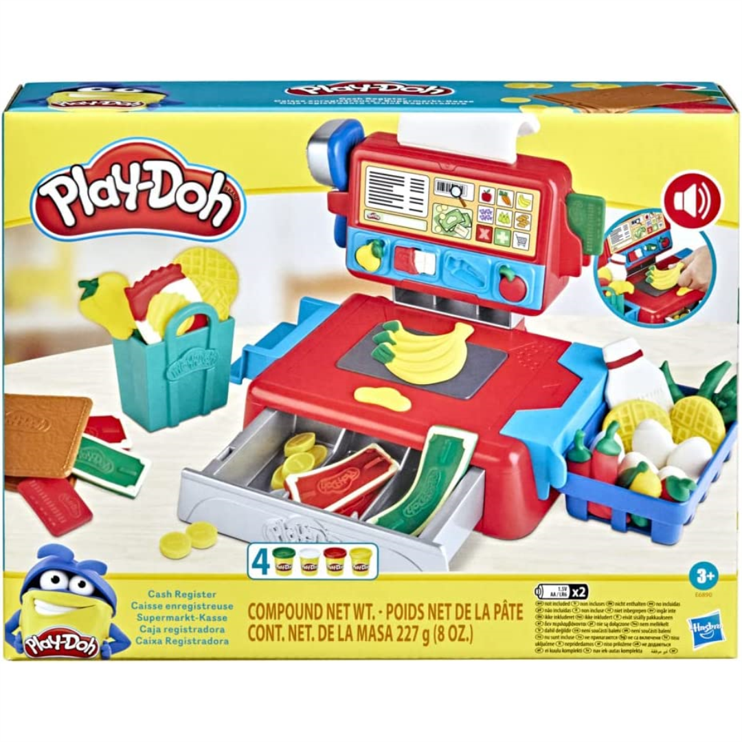 Play-Doh Cash Register Toy with Fun Sounds Play Food Accessories (Box Damaged)