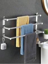 3 Tier Bathroom Towel Rack 19.7" Stainless Steel Wall Mount