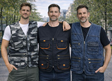 Men Multi Pockets Vest Utility Fishing Lightweight Gilet Safari Travel Waistcoat