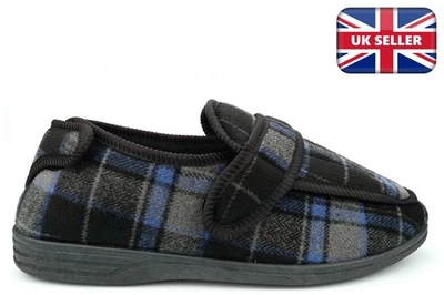 Mens Wide Fit Slippers Mens Wide Open Slippers Extra Large Slippers Size 13/14 - Image 1 of 4