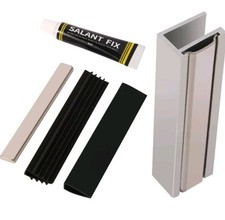 3" Shower Door Magnet U-Channel Door Frame with Metal Strike Replacement