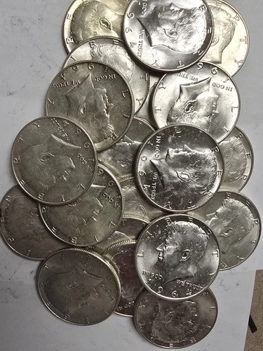 1964 Kennedy Silver Half Dollar 20 Coin Roll ($10 Face Value) SKU02