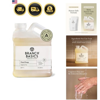 Gel Hand Soap Refill   32oz | Plant & Mineral-Based Formula with Aloe, Chamom...